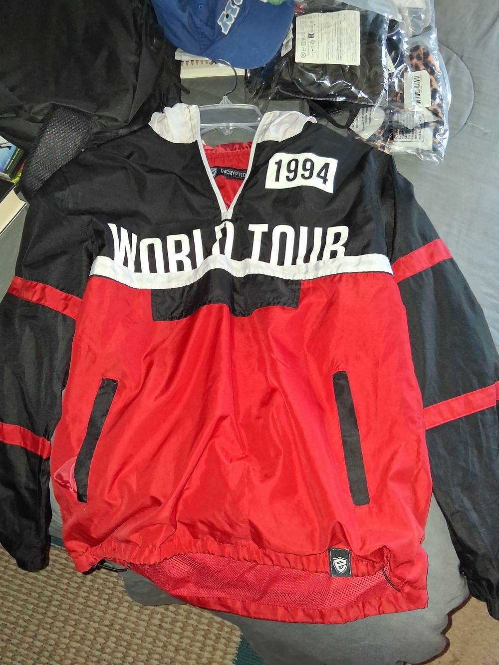 World Tour 1994 Ladies Windbreaker Jacket - Red & Black